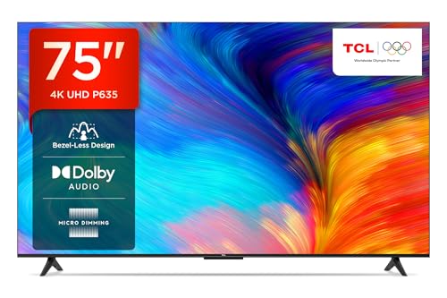 Image of TCL 189.5 cm (75 inches) Bezel-Less Series 4K Ultra HD Smart LED Google TV 75P635 (Black)