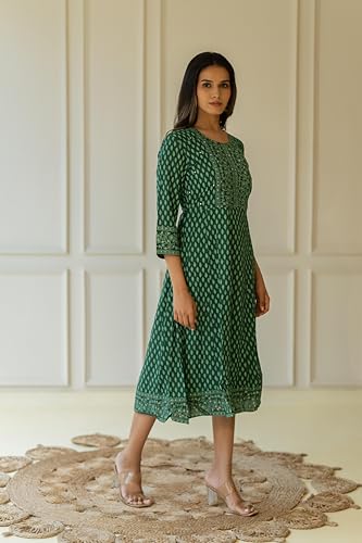 Image of MIRCHI FASHION Women's Cotton Relaxed Fit Anarkali Kurti