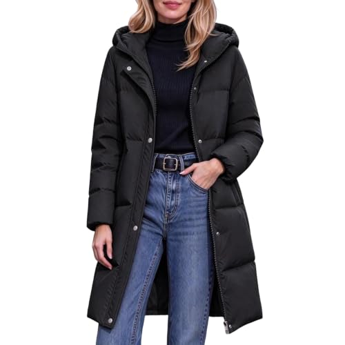 Long Puffer Coat Women 2026 Winter Warm Oversized Quilted Jacket with Hood - image 8