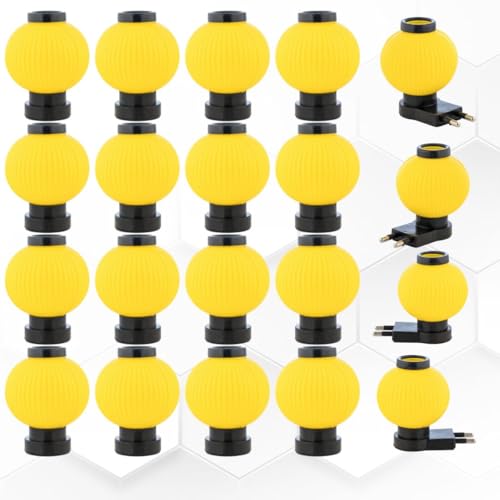 Image of Hi-Plasst Yellow Night Lamp for Bedroom - LED Plug in 0 Watt Bulb Lamp, Portable LED Night Light for Wall, Study & Side Table - Pack of 20