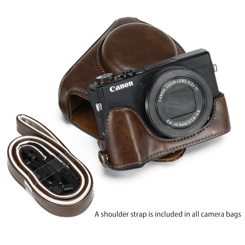 Funda de cuero PU para cámara Canon Powershot G7X miniatura 2