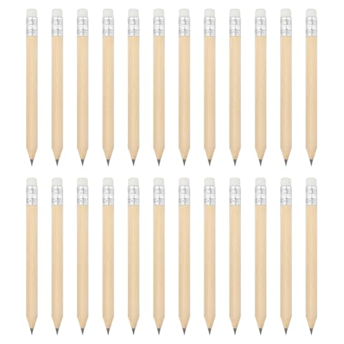Mini crayon graphite HB pré-taillé PATIKIL avec gomme pour éviter le gaspillage au bureau
