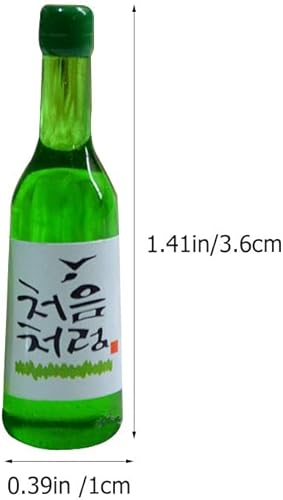 Miniatura 4 de Modelo Soju coreano – 15 botellas de vino pequeñas botellas de vino coreano miniatura modelos miniatura bebida para casa pequeña miniatura mini cosas