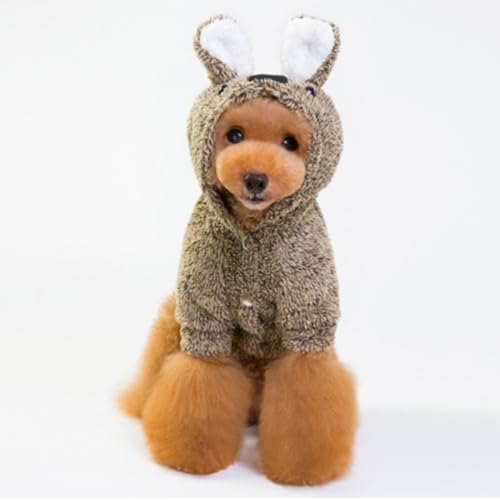 Disfraz para perro Toddmomy de invierno color café talla M miniatura 7
