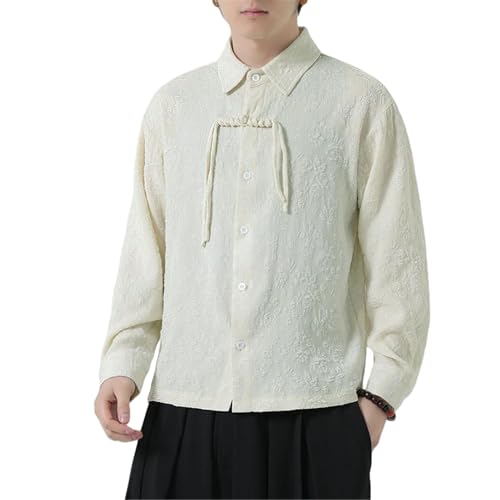 Chemise décontractée homme style chinois pour un confort ample et rétro