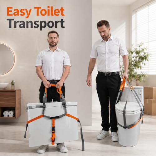 Storbuffs Toilet Moving Straps, Adjustable Toilet Lifting Harness with Buckles, Two-Person Carrying System for Toilet Removal, Installation and Transport by Storbuffs - Used condition - Image 2