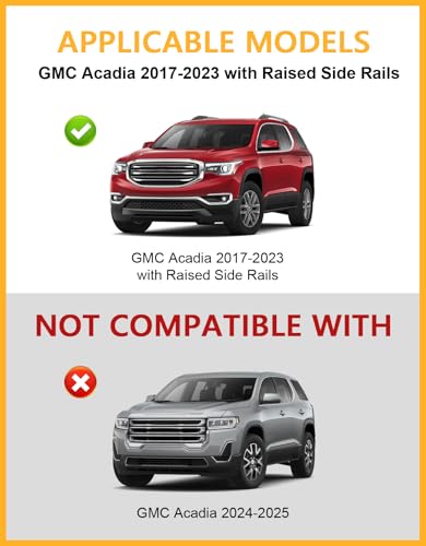 Image of Tuyoung 300lbs All Aluminum Cross Bars Roof Racks Compatible with GMC Acadia 2017 2018 2019 2020 2021 2022 2023, Lockable Heavy Duty Roof Rails Crossbars Luggage Cargo Carrier Rooftop SUV Accessories