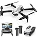 Holy Stone HS280 Foldable Drone with 1080P Camera for Adults and Kids, RC Quadcopter with Gravity Mode, Tap Fly, Voice and Gesture Control, Selfie, Altitude Hold, Headless Mode, 2 Modular Batteries
