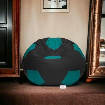 RnS Rest 'n' Sleep Bean Bag, Football Chair Filled with Beans for Living Room, Bed Room for Relaxing, Football Shape Bean Bags with Bean with 1 Year Warranty