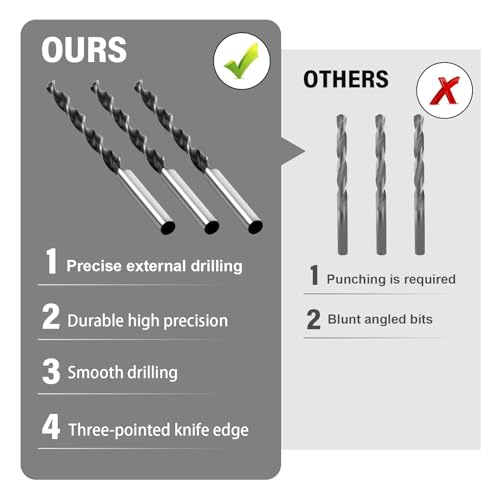Holzbohrer 4mm 10tlg Holzschlangenbohrer Set Scharfe Stabiles Bruchfestes Professional Holzspiralbohrer mit Zentrierspitze Schlangenbohrer Zubehör Bohrmaschine für Weichholz, Hartholz