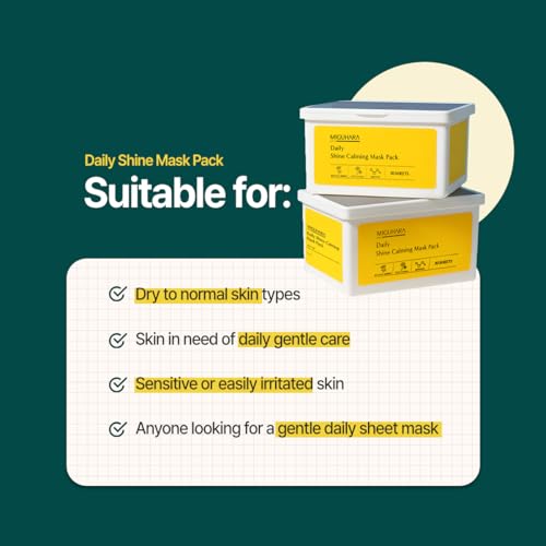 Image of MIGUHARA Daily Shine Mask Pack (30ea) | Hydrating & Refreshing Face Mask