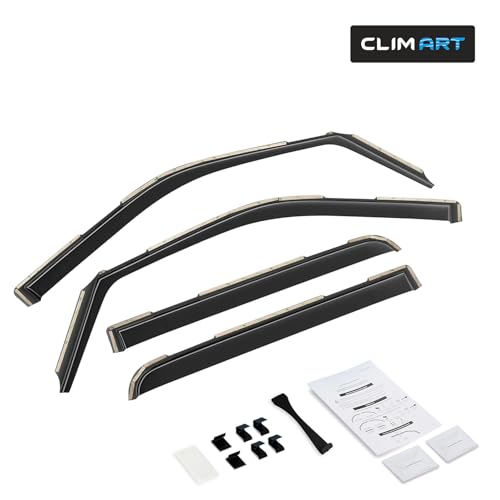 Image of CLIM ART in-Channel Incredibly Durable Rain Guards Compatible with F250 to F550 Super Duty 2017-2022 Crew Cab, Original Window Deflectors, Vent Window Visors, Vent Deflector, 4 pcs.- 617198
