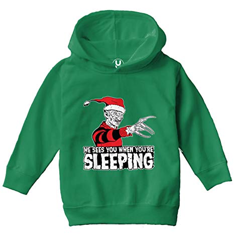 He Sees You When You're Sleeping Toddler/Youth Fleece Hoodie