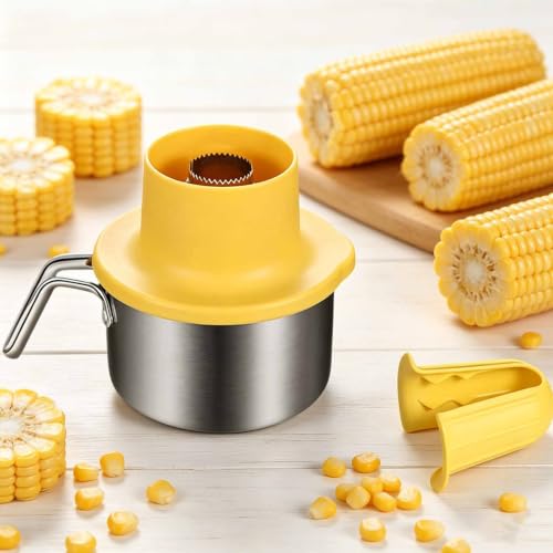 Desgranadora de maíz con mango ergonómico y cuchilla dentada para uso comercial y hogar 2