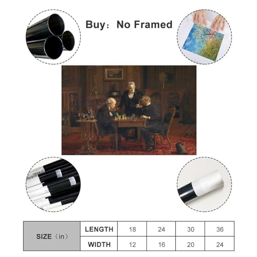 Poster Chess Players Thomas Eakins pour raviver un mur vide - 7