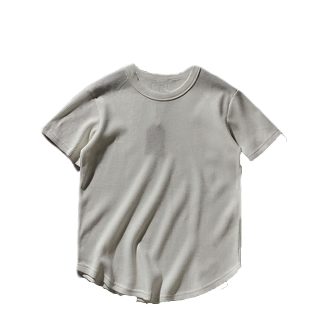 Vogrtcc Camiseta de cuello Henry para hombre, manga corta, estilo casual, holgada, 32003, XL
