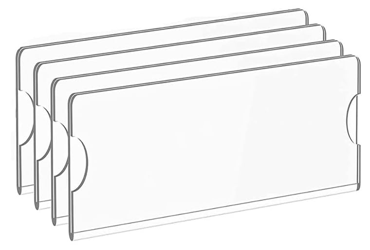 BIGIMALL Acrylic Name Plate Holder for Wall Door Glass Office Cabin Signage Display Stand Transparent Name Board Frame for Home & Workplace (2X4 INCHES PACK OF 4)-image-4