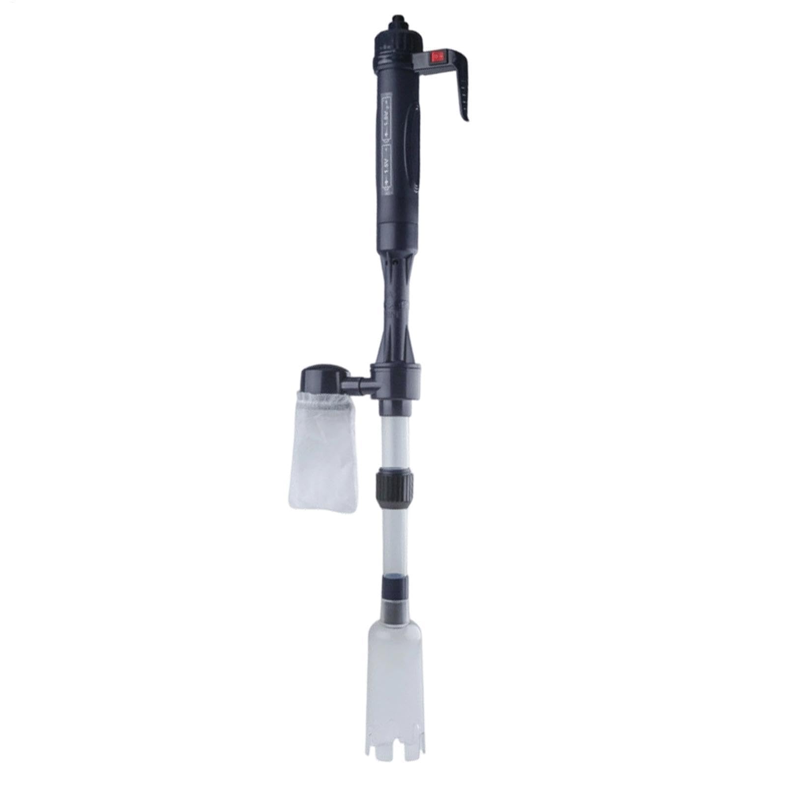 Pulitore elettrico per ghiaia per acquario, telescopico USB