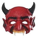 Soochat Demon Mask Devil Mask Monster Masks Scary Half Face Masks for Cosplay Halloween Masquerade Monster Costume Party Accessories