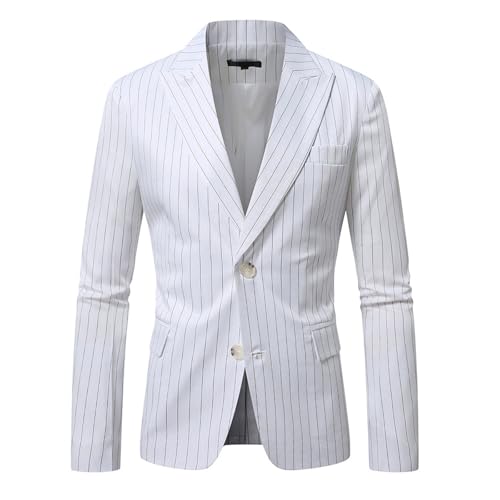 Men's Sport Coats & Blazers Striped 2 Button Lightweight Stretch Slim Suit Jacket for Business Daily2