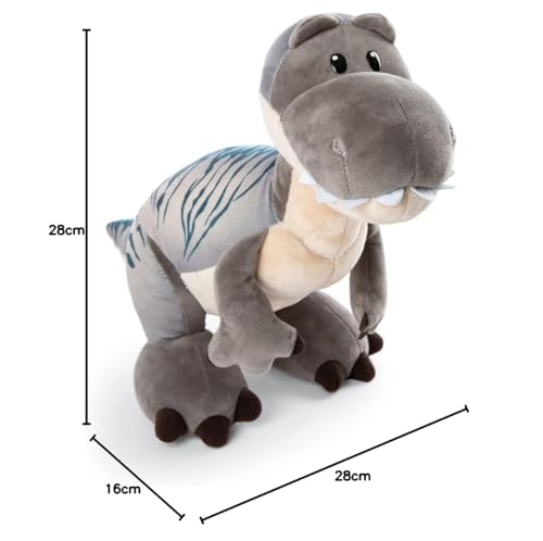 NICI Kuscheltier Dino Tony-Rex 25 cm – Stofftier aus weichem Plüsch, niedliches Plüschtier zum Kuscheln und Spielen, für Kinder & Erwachsene, 48810, tolle Geschenkidee, grau
