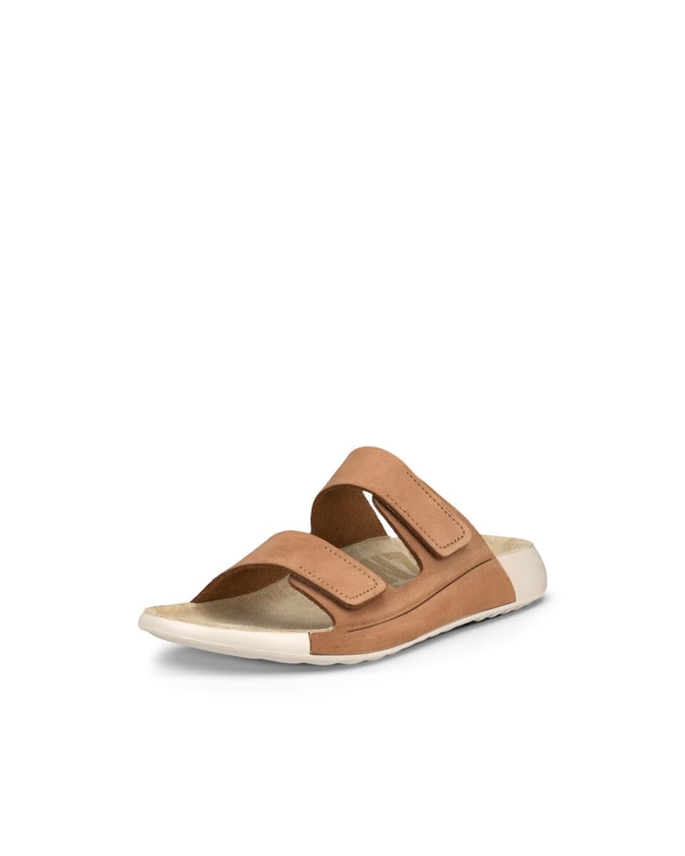 ECCO Women's Cozmo Two Band Slide Sandal, Cashmere Nubuck, 5-5.5