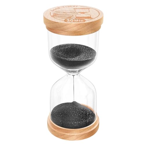 ABXKZ 30 Minute Sand Timer Hourglass, Beech Wood...
