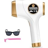 ZHOUZMIN Depiladora láser IPL, 5 niveles y 2 modos, 999,900 Flashes Depilación para mujeres y hombres, Cara, Cuerpo, Bikini, Axilas