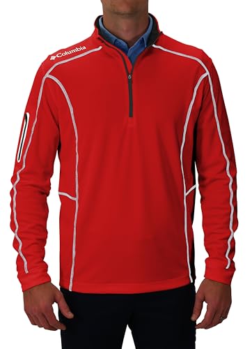 Columbia Omni-Wick Shotgun 1/4 Zip, Intense Red, Small