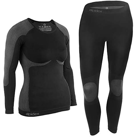 ALPIDEX Conjunto térmico Mujer Negro-Gris Cover