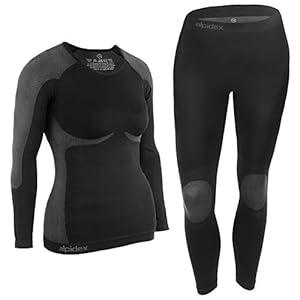 ALPIDEX Biancheria Intima Termica Donna Funzionale Rapida per Sci Traspirante riscaldante Autunno Inverno