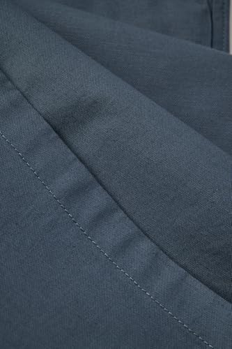 Image of SNITCH Men Casual Trousers| Baggy Fit Mid Rise Solid Plain Front Style | Breathable Cotton Blend & Lightweight Linen Fabric for Summer & Everyday Outings