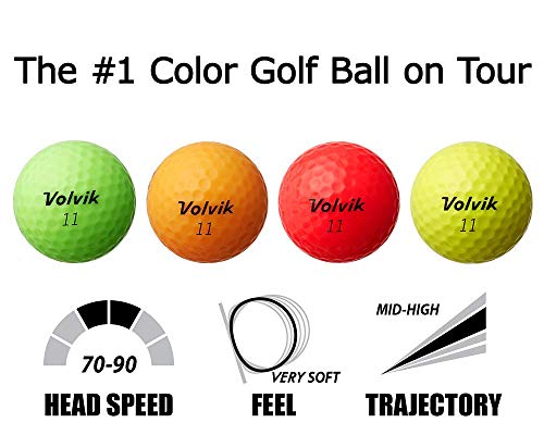 Volvik Power Soft Explosive Ball Speed Golf Balls 1 Dozen (12 Balls) - Assorted Color #TOP1