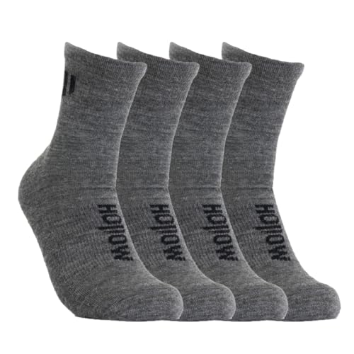 HOLLOW Alpaca Ankle Socks for Men and Women, Moisture Wicking Alpaca Socks for Hiking, Running, Temperature Regulating
