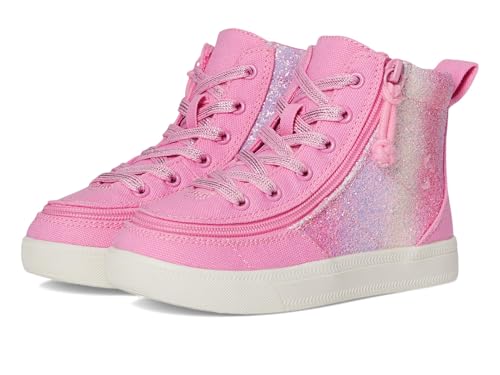 BILLY Footwear, Unisex, Classic Lace High (Toddler), Pink Glitz, 10, Medium