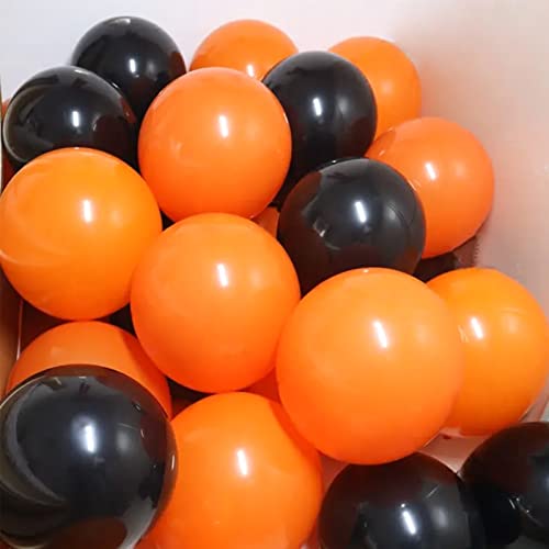 Image of Orange Balloons 100 Pack 12 inch Thicken Latex Halloween Balloons Orange Round Helium Balloon for Halloween Birthday Kids Party Weddings thanksgiving Decorations Supplies