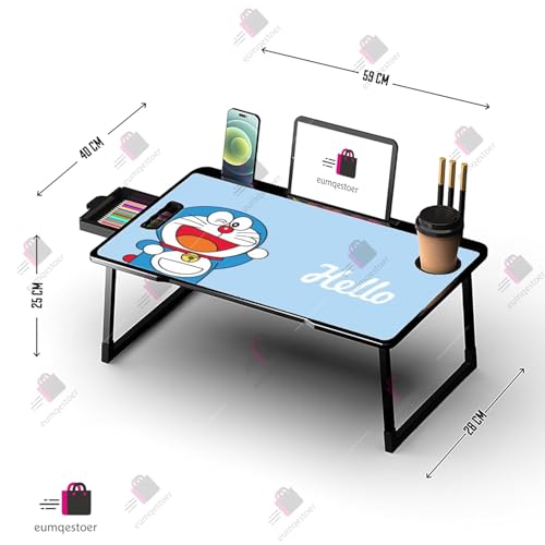 Image of Office Table for Home /Writing Desk for Office /Folding Table for School /Folding Study Table /Work from Home -Multipurpose Table-> (B-DORAMON COTTED)