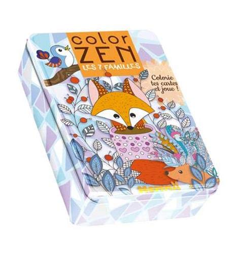 Color zen les 7 familles: Colorie tes cartes et joue !