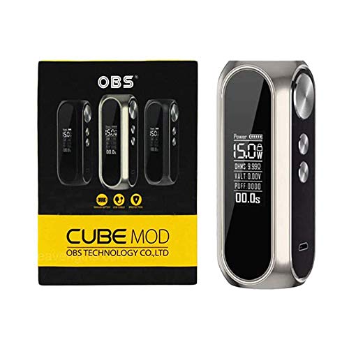 OBS Cube 80W Box MOD 3000mAh Battery Electronic Cigarettes With 0.96 Inch LED Screen And 6 Intelligent Protections, E Cigarettes, No Nicotine, No E Liquid (Chrome)