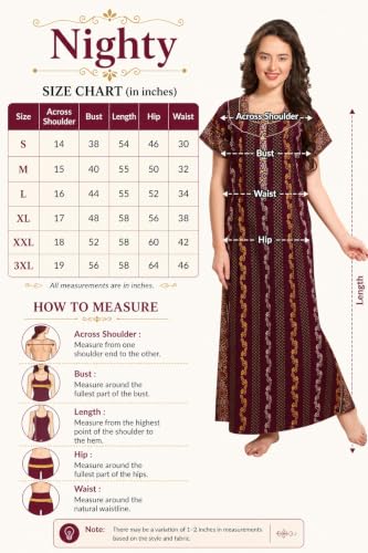 Image of AV2 Women's Cotton Printed Maxi Nighty