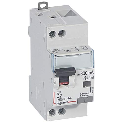 Disjoncteur différentiel U+N 230V~ - 2A typeAC 300mA - courbe C - 2 modules - vis/vis - DX³4500