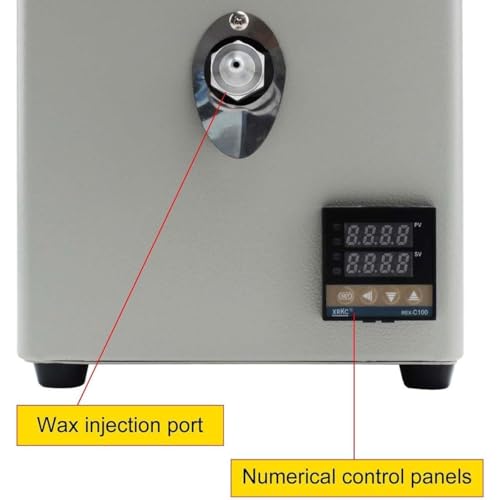 Inyector de cera con manómetro y control de temperatura para joyería 6