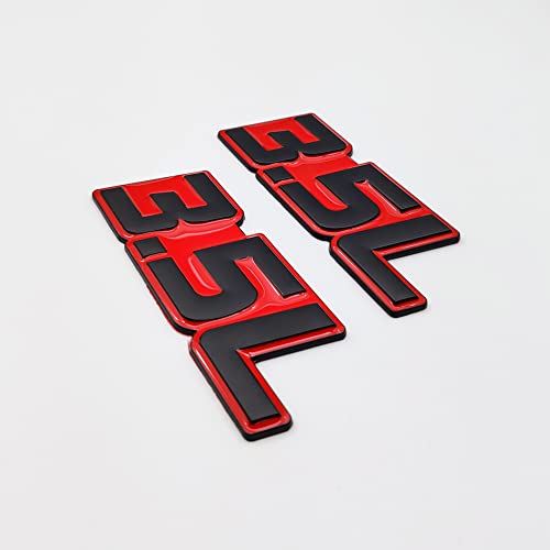 2X Metal 3.5L Logo Emblem Premium 3D 3.5 Badge Car Door Fender Sticker Side Wing Decal Auto Trunk Replacement For Universal Vehicle (3.5L,Black&Red) #TOP4