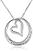 Sterling Silver "A Mothers Love Has No End" Open Heart Circle Pendant Necklace, 18"