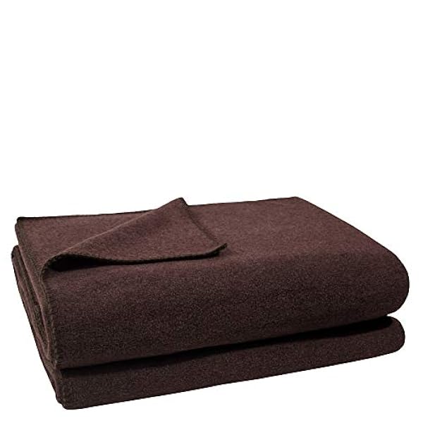Zoeppritz since 1828 'Coperta, Plaid, Poliestere, Viscosa, 880 Dark Brown, 180 x 220 cm