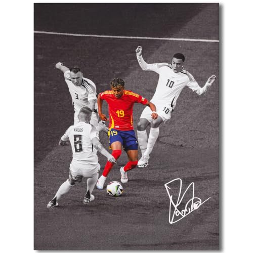 Bovoey Lamine Yamal Soccer Legend Signed Soccer Poster Lamine Yamal Posters Canvas Prints Picture For Teen Boy Girls Gifts
