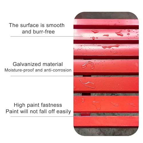 Banco de exterior resistente a la intemperie de metal sin respaldo para jardin 4