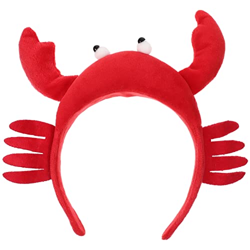 Abaodam Tiara De Caranguejo Tiara De Caranguejo Vermelho Tiara De Cabelo Argola De Cabelo De Animal