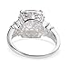 CZ Solitaire 925 Sterling Silver Cushion Cubic Zirconia Promise Engagement Wedding Ring for Women Graduation Gifts for Her Prom Fashion Jewelry Size 5 Cttw 9.6