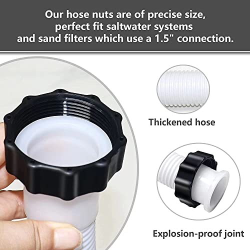 Replace Pool Sand Filter Pump Hose 16 Inch Compatible with Intex Pool Sand Filter Pumps & Saltwater Systems, Pool Sand Filter Interconnecting Hose